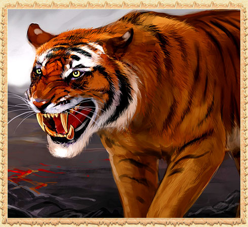 Древний Саблезубый Тигр